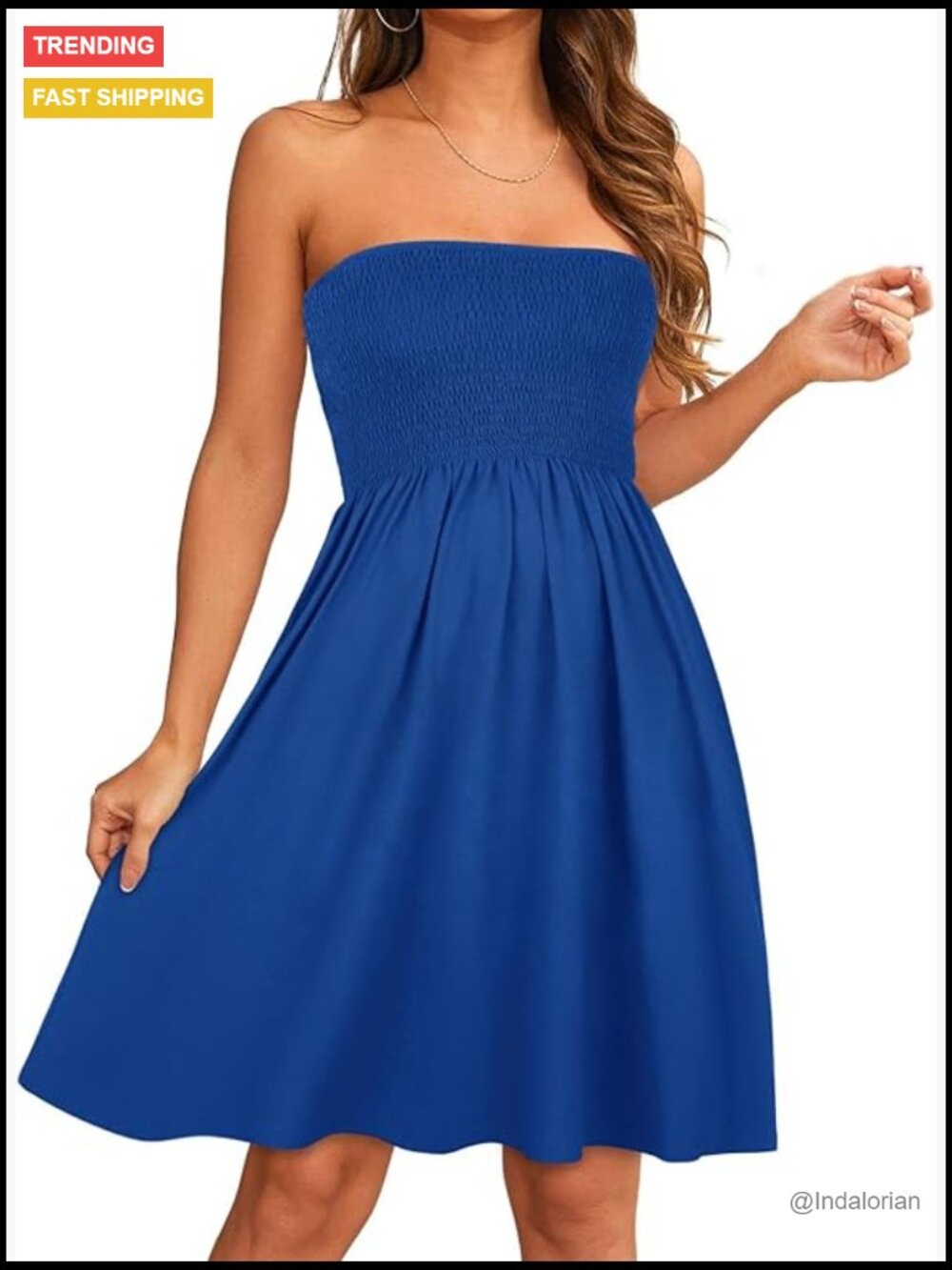 Strapless Tube Top Sundress Casual Beach Cover Up A-Line Mini Dress